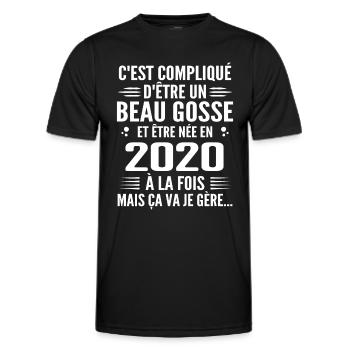 Toujours Beau Gosse 2020 Geburtstagsgeschenk 2020 - Männer Funktions-T-Shirt - Schwarz - Vorne - AI Model Male 178 dark (178cm)