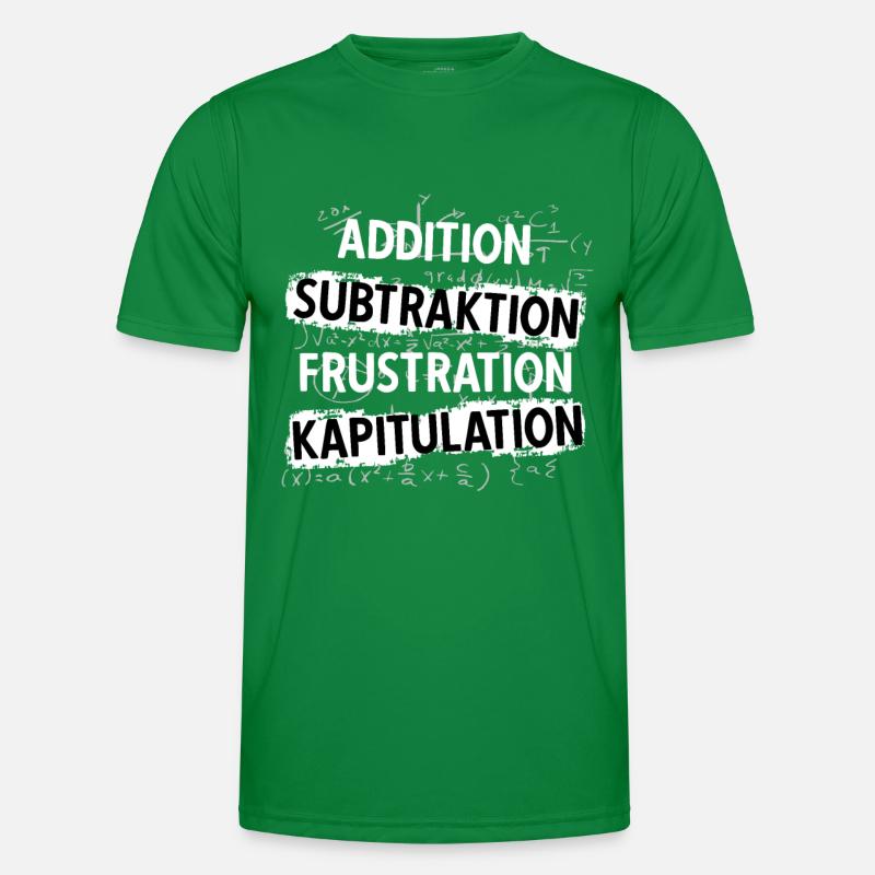 Addition Subtraktion Frustration Kapitulation Männer Funktions-T-Shirt