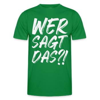 Wer sagt das - Männer Funktions-T-Shirt - Kelly Green - Vorne - AI Model Male 178 dark (178cm)