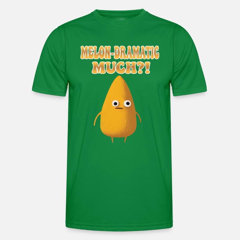 Melon-Dramatic Much - Melodramatic Honeydew Melon Men's Functional T-Shirt