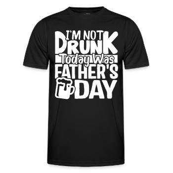 Daddy Humor Gift for Father's Day - Men's Functional T-Shirt - black - Front - AI Model Male 178 dark (178cm)