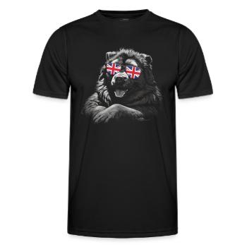 Chien de berger du Caucase Drapeau de l’Angleterre - T-shirt sport Homme - noir - Devant - AI Model Male 178 dark (178cm)