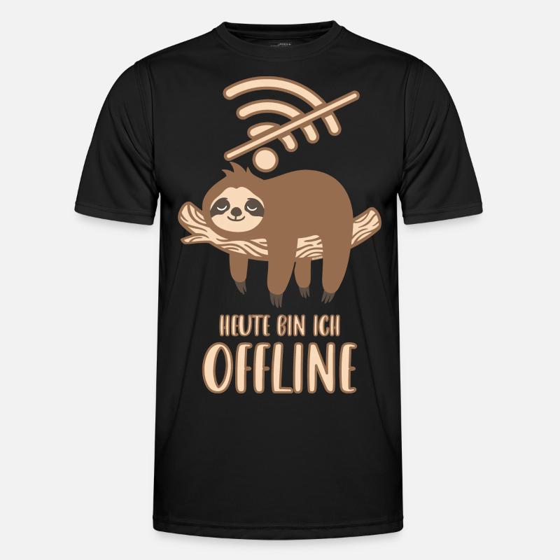 Heute bin ich Offline - Männer Funktions-T-Shirt - Schwarz