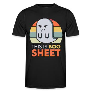 This Is Boo Sheet - Men's Functional T-Shirt - black - Front - AI Model Male 178 dark (178cm)