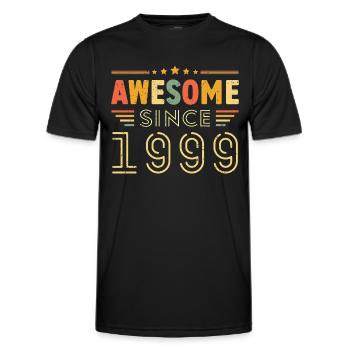 Vintage Legend 1999 Geschenk von 1999 - Jahrgang 1999 - Männer Funktions-T-Shirt - Schwarz - Vorne - AI Model Male 178 dark (178cm)