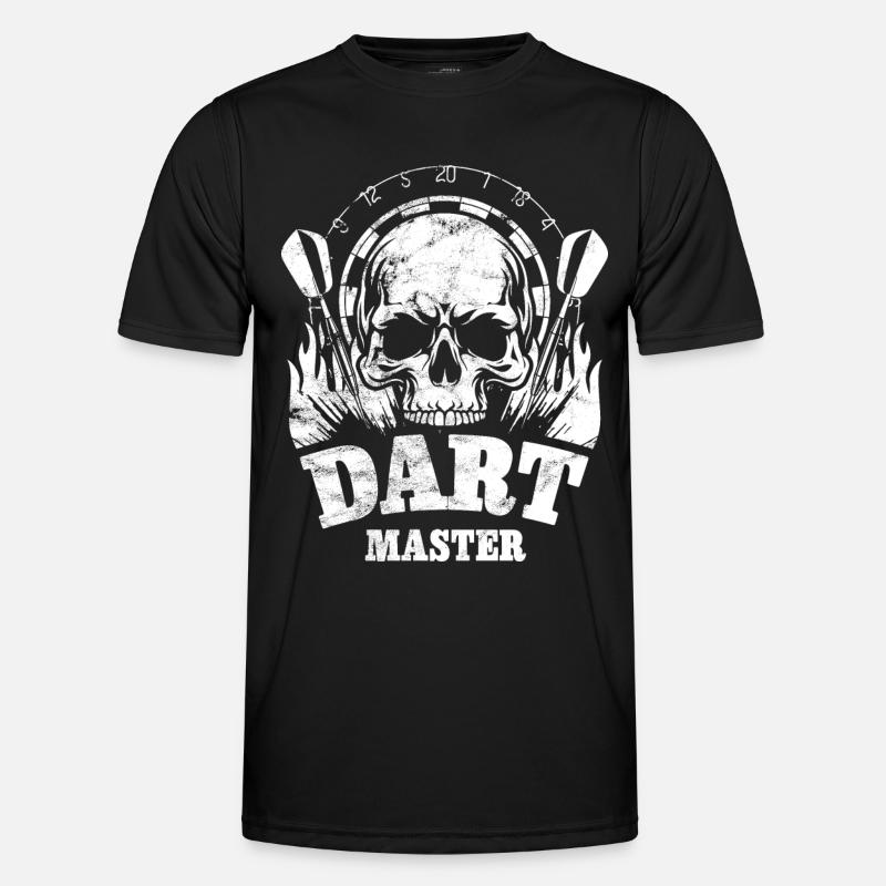 Dart Skull - Dart Master - Men's Functional T-Shirt - black