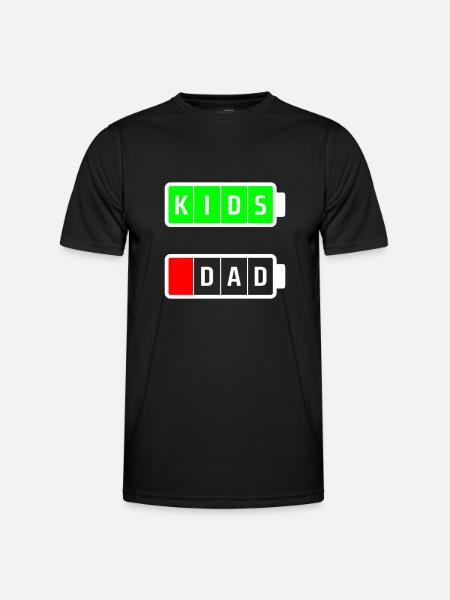 dad kids white - Men's Functional T-Shirt - black