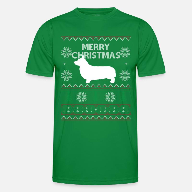 Welsh Corgi - laid de Noël Pull T-shirt T-shirt sport Homme