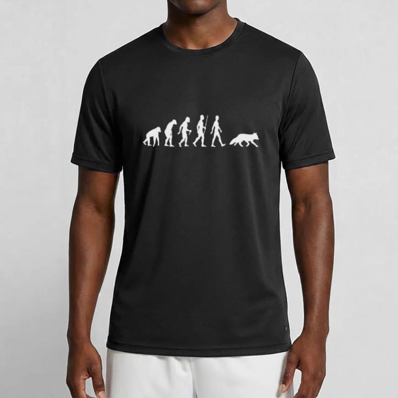 Fuchs Evolution Geschenk Tier Füchsin Rotfuchs Männer Funktions-T-Shirt