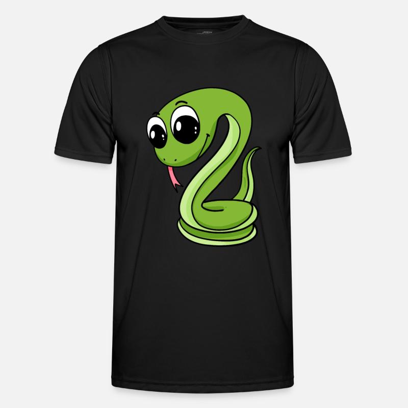 Serpent vert mignon T-shirt sport Homme