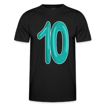 Dix numéros 10 - T-shirt sport Homme - noir - Devant - AI Model Male 178 dark (178cm)