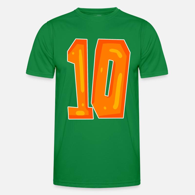 Dix 10 Numéro Orange T-shirt sport Homme