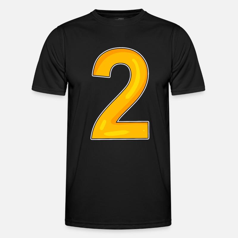 2 - Männer Funktions-T-Shirt - Schwarz