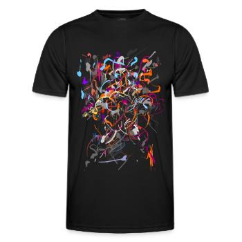 Abstrakt - Männer Funktions-T-Shirt - Schwarz - Vorne - AI Model Male 178 dark (178cm)