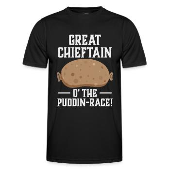 Great Chieftain o' the Puddin race - Men's Functional T-Shirt - black - Front - AI Model Male 178 dark (178cm)