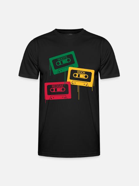 Roots, rock, reggae - Men's Functional T-Shirt - black