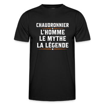 chaudronnier l'homme mythe mégende soudeur - T-shirt sport Homme - noir - Devant - AI Model Male 178 dark (178cm)