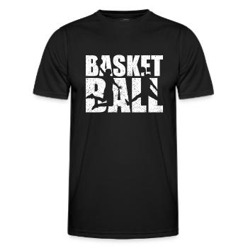 Basketball t shirt basketballer - T-shirt sport Homme - noir - Devant - AI Model Male 178 dark (178cm)