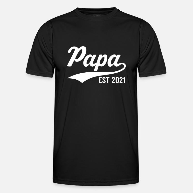 dad est 2021 future gift dad 2021 - Men's Functional T-Shirt - black