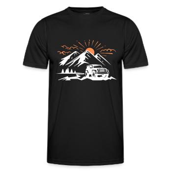off road 4x4 offroad off-road vehicle - T-shirt sport Homme - noir - Devant - AI Model Male 178 dark (178cm)