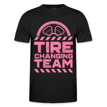 Équipe de changement de pneus voiture de changement de pneus - T-shirt sport Homme - noir - Devant - AI Model Male 178 dark (178cm)
