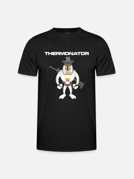 Thermonator Terminator Geschenkidee - Männer Funktions-T-Shirt - Schwarz