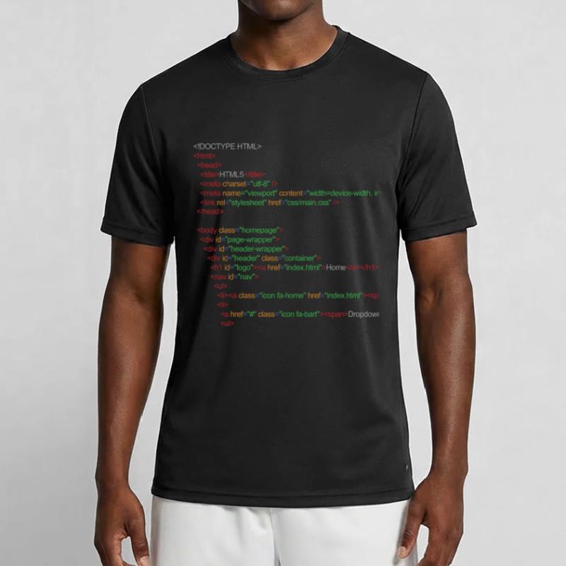 Code HTML5 T-shirt sport Homme