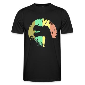 Dinosaur T-Rex Design - Men's Functional T-Shirt - black - Front - AI Model Male 178 dark (178cm)