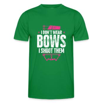 Tir à l’arc drôle fille chasse à l’arc - T-shirt sport Homme - vert - Devant - AI Model Male 178 dark (178cm)