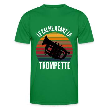 le calme avant la trompette - T-shirt sport Homme - vert - Devant - AI Model Male 178 dark (178cm)