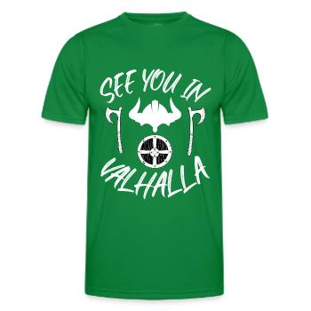See you in VALHALLA - T-shirt sport Homme - vert - Devant - AI Model Male 178 dark (178cm)