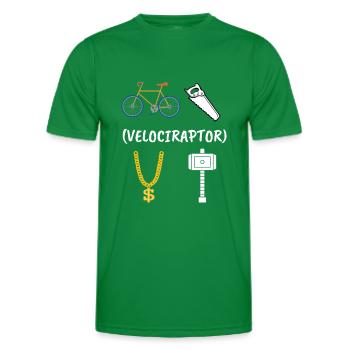vélociraptor devinette humour - T-shirt sport Homme - vert - Devant - AI Model Male 178 dark (178cm)