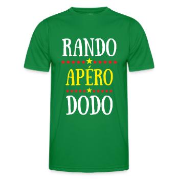 rando randonnée apéro dodo - T-shirt sport Homme - vert - Devant - AI Model Male 178 dark (178cm)
