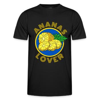 ANANAS LOVER plage vacances à la mer été - T-shirt sport Homme - noir - Devant - AI Model Male 178 dark (178cm)