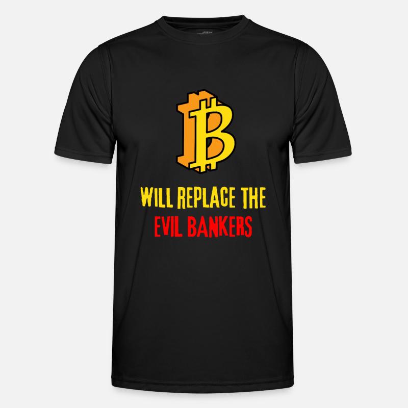 Bitcoin will replace the bad bankers T-shirt sport Homme