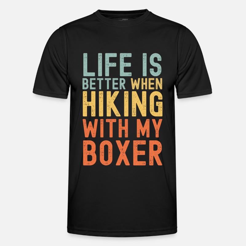 Deutscher Boxer Wanderhund retro - Männer Funktions-T-Shirt - Schwarz