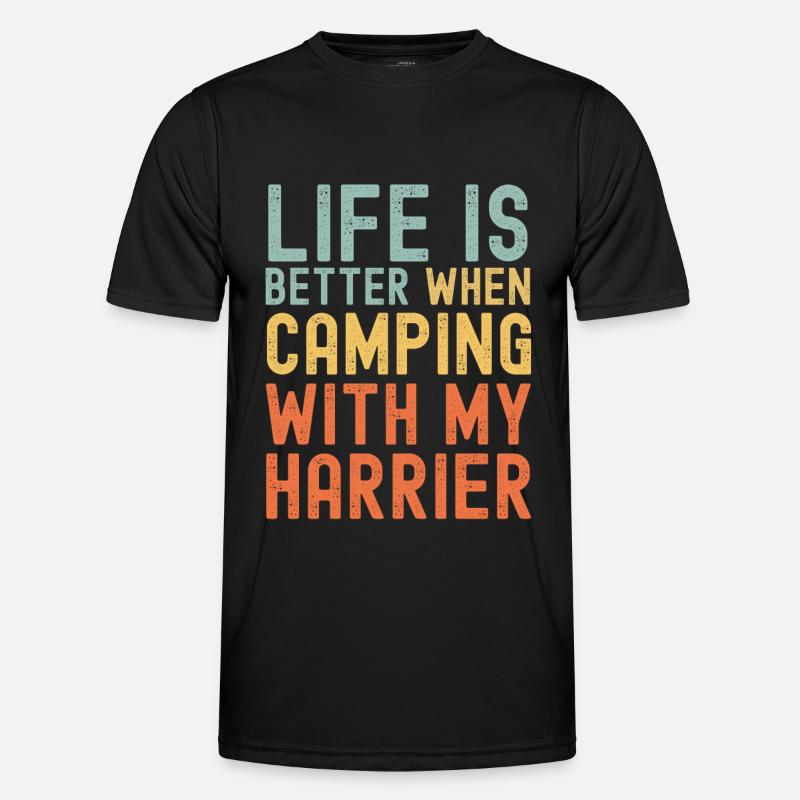 Harrier Camping retro vintage Männer Funktions-T-Shirt