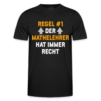 Mathelehrer Geschenk Geburtstag Spruch - Männer Funktions-T-Shirt - Schwarz - Vorne - AI Model Male 178 dark (178cm)