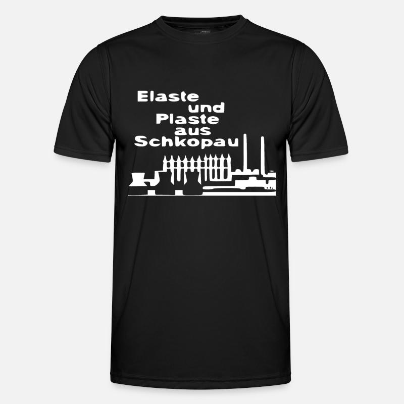 Elaste and plastic from Schkopau - Men's Functional T-Shirt - black