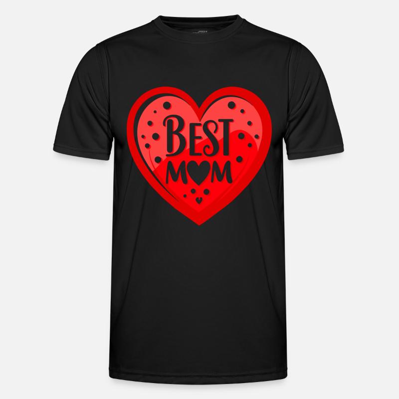 Beste Mama, Valentinstag - Männer Funktions-T-Shirt - Schwarz