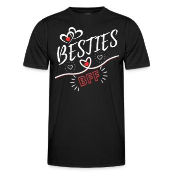 Beste Freunde Für immer BFF Freunde Andenken - Männer Funktions-T-Shirt - Schwarz - Vorne - AI Model Male 178 dark (178cm)