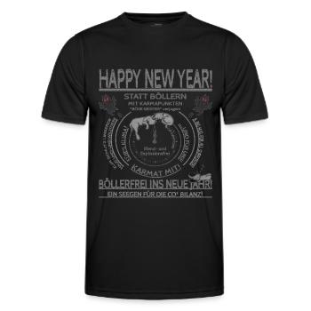 Sylvester Hund Katze Maus SabineVegan HerzAufShirt - Männer Funktions-T-Shirt - Schwarz - Vorne - AI Model Male 178 dark (178cm)