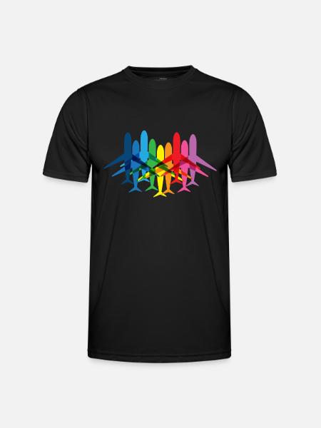 Pilot Flugzeug Geschenk-Idee - Männer Funktions-T-Shirt - Schwarz