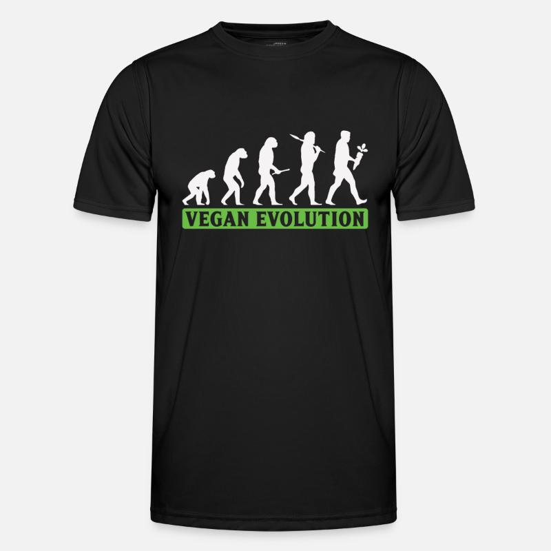 Vegan Evolution Veganer - Men's Functional T-Shirt - black