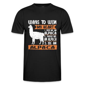 alpaka be an alpaka - Männer Funktions-T-Shirt - Schwarz - Vorne - AI Model Male 178 dark (178cm)
