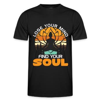 Meditation Find Your Soul Namaste - Men's Functional T-Shirt - black - Front - AI Model Male 178 dark (178cm)