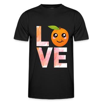 Love Orange LOVE Orange Citrus Fruits - Men's Functional T-Shirt - black - Front - AI Model Male 178 dark (178cm)