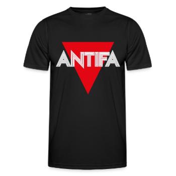 ANTIFA - T-shirt sport Homme - noir - Devant - AI Model Male 178 dark (178cm)