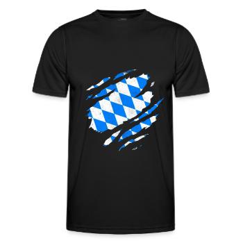 DRAPEAU BAVAROIS DRAPEAU BAVAROIS DIAMANT BAVIÈRE - T-shirt sport Homme - noir - Devant - AI Model Male 178 dark (178cm)
