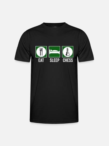 Eat Sleep Chess Chess Quote - Men's Functional T-Shirt - black